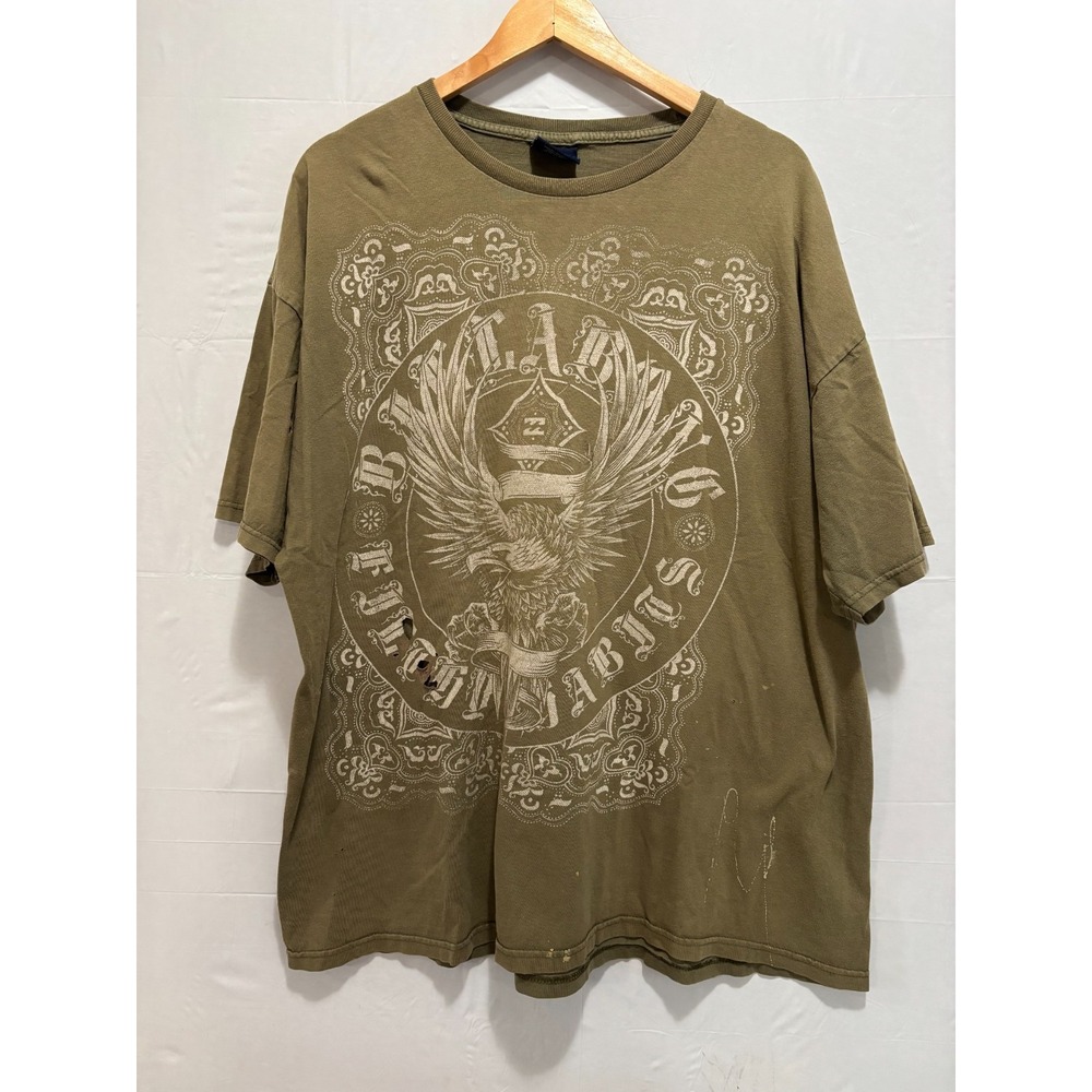 Billabong Eagle Outstretched Wings Graphic Shirt Mens Olive Green 2XL Vintage